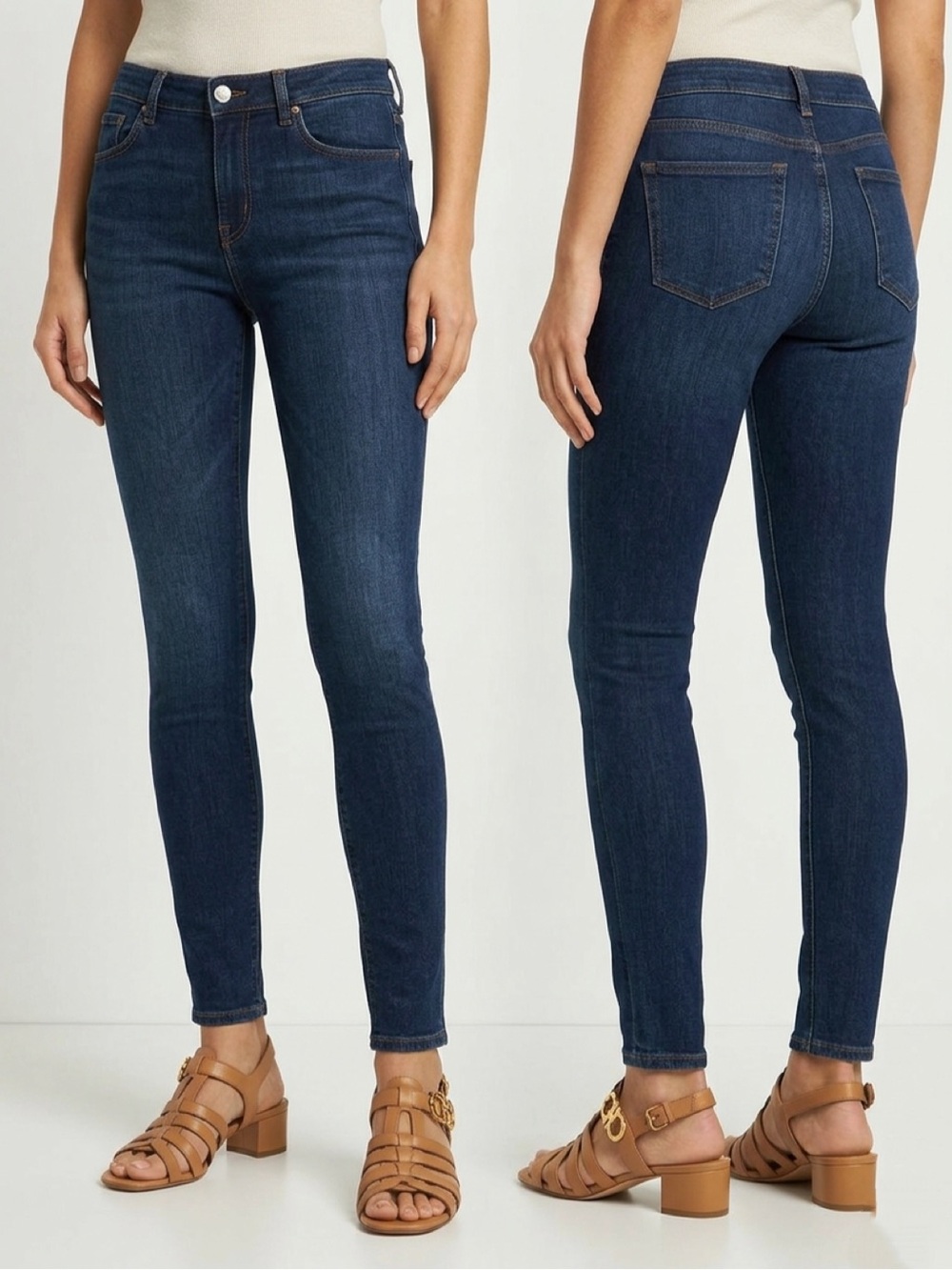 L'AGENCE Margot High Rise Skinny 24 Skinny Baltic Wash Denim Jeans